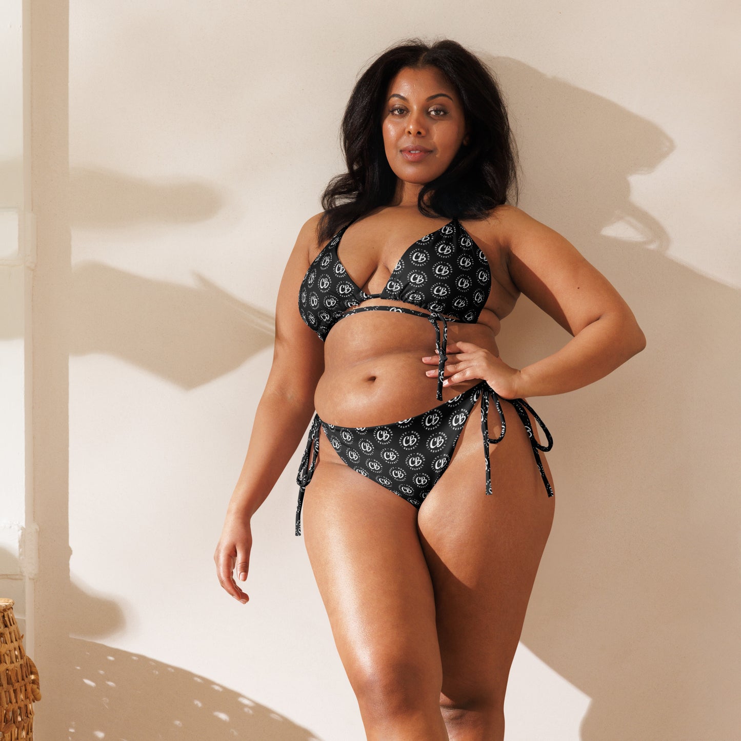 CB Logo All-over print string bikini