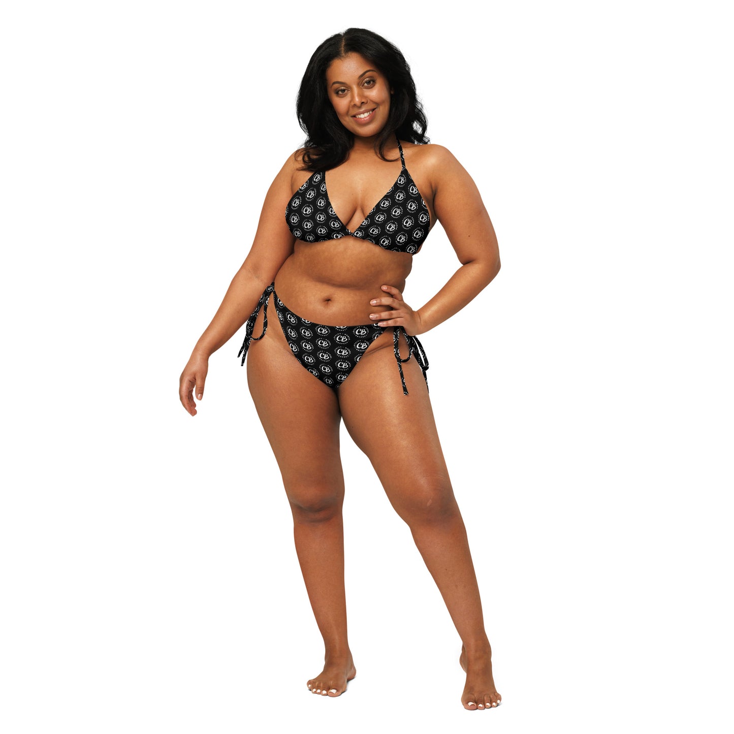 CB Logo All-over print string bikini