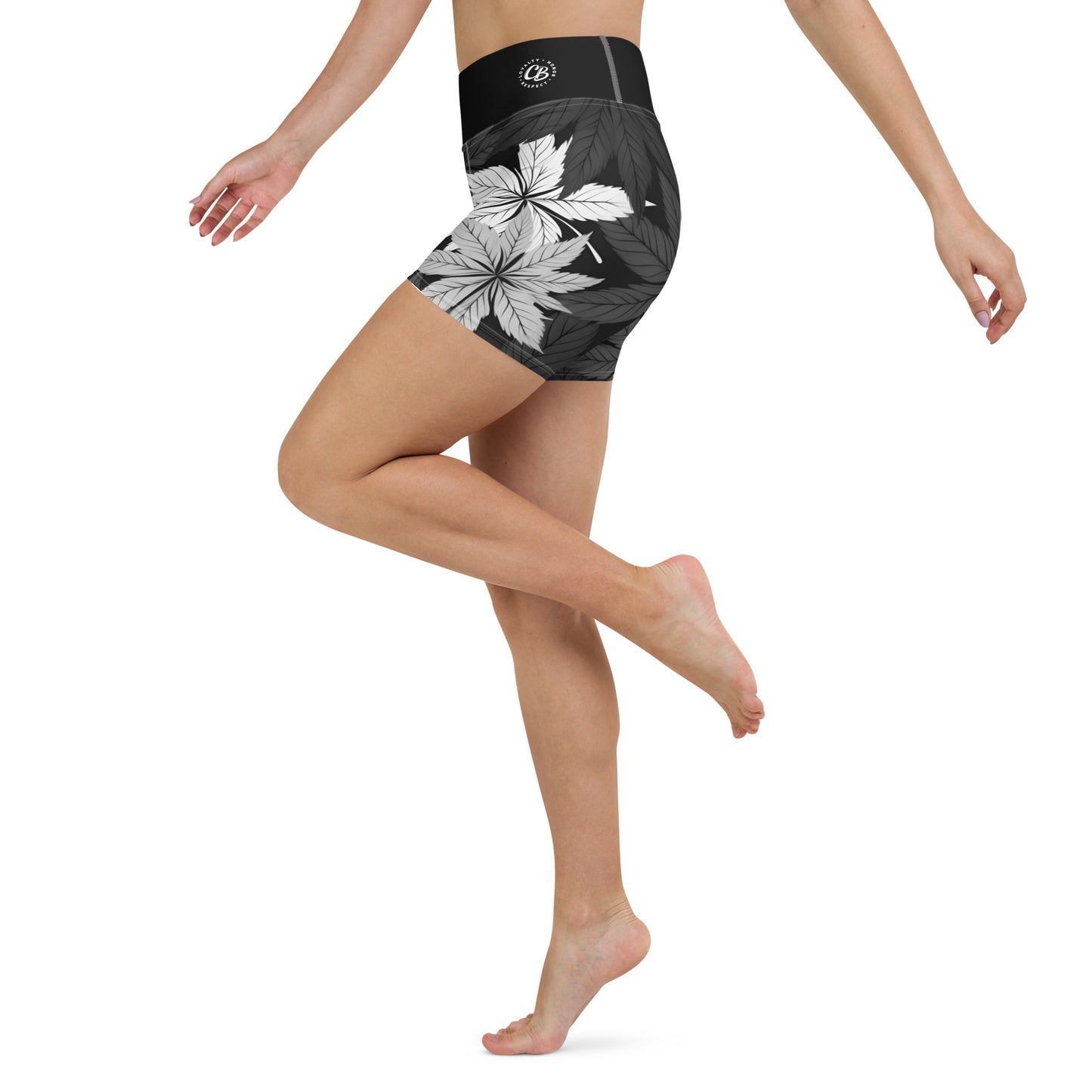 Women's CB Flower Print Yoga Shorts