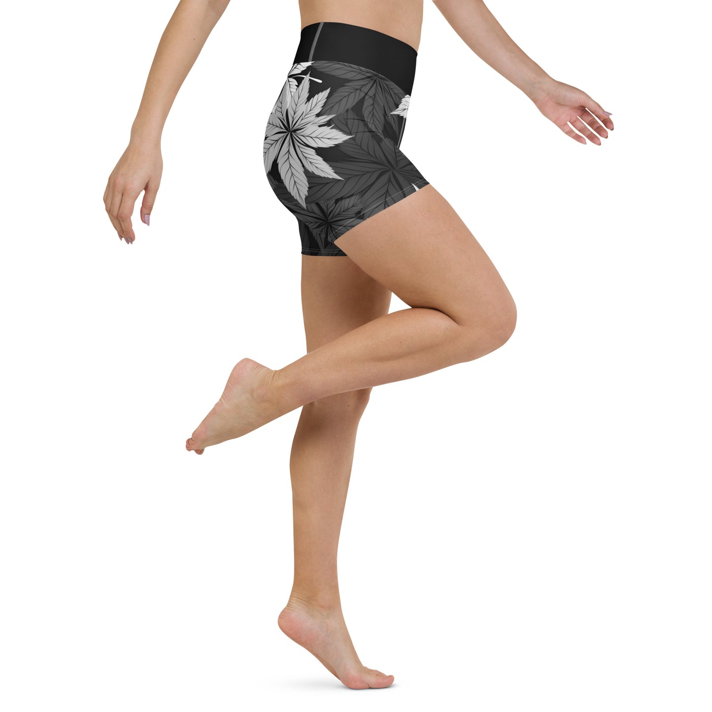 Women's CB Flower Print Yoga Shorts