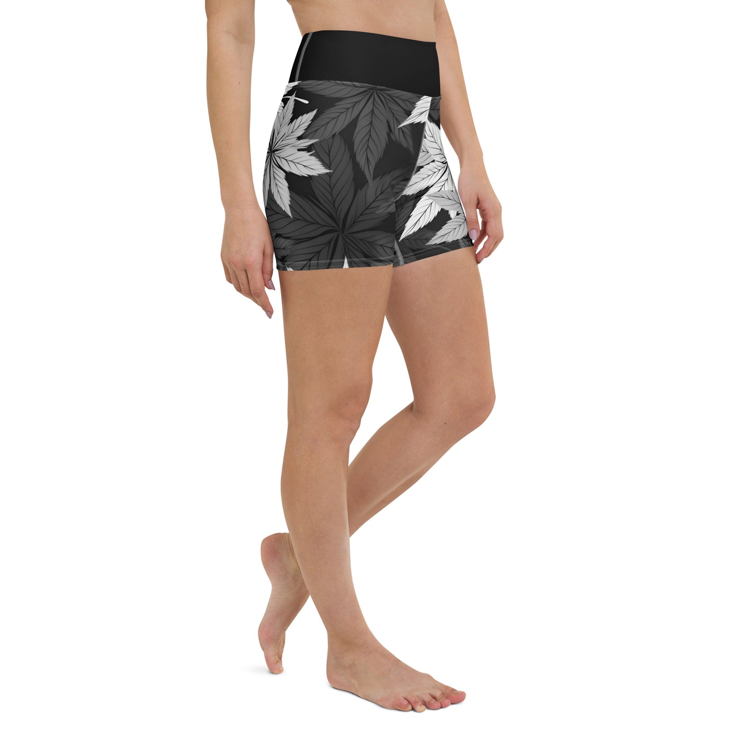 Women's CB Flower Print Yoga Shorts