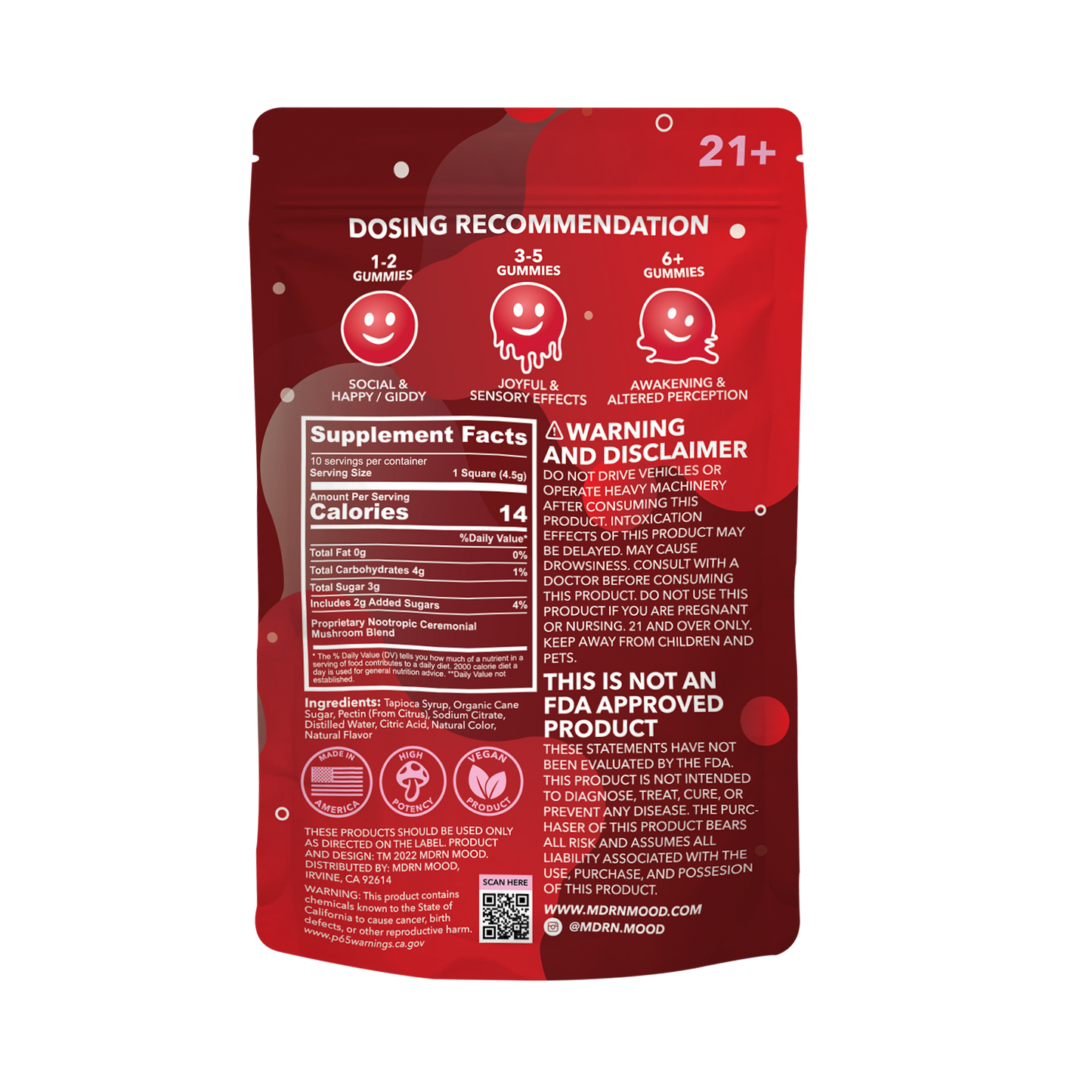 MDRN MOOD Magic Mushroom Gummies - Strawberry