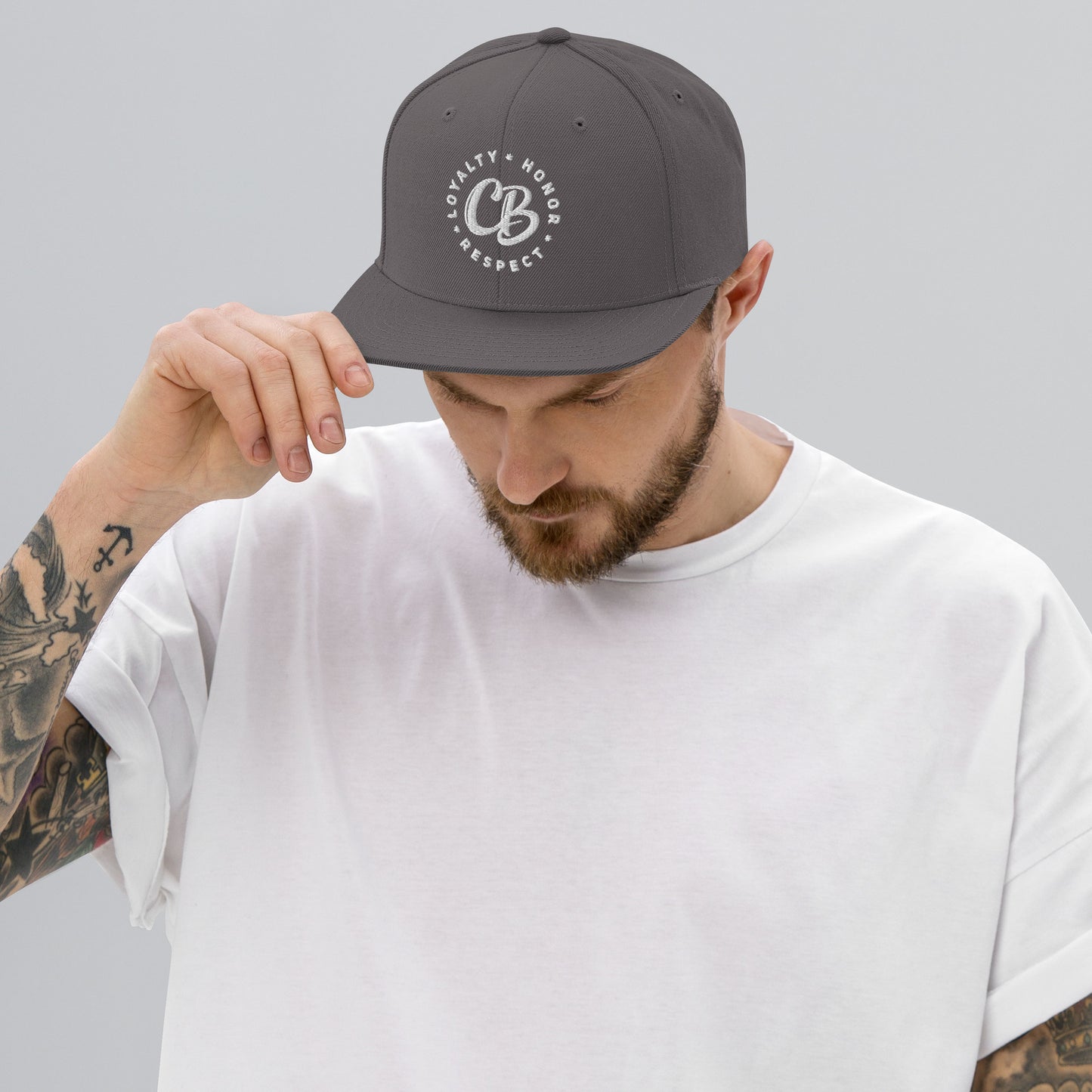 Embroidered Snapback Hat