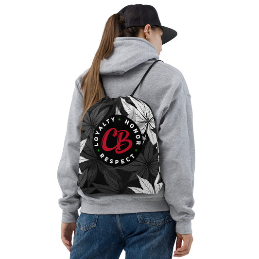 CB Leaf Drawstring bag