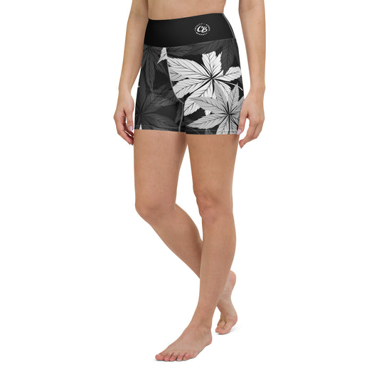 Women's CB Flower Print Yoga Shorts