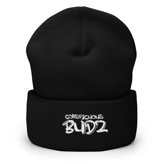 Conspicuous Budz Embroidered Cuffed Beanie