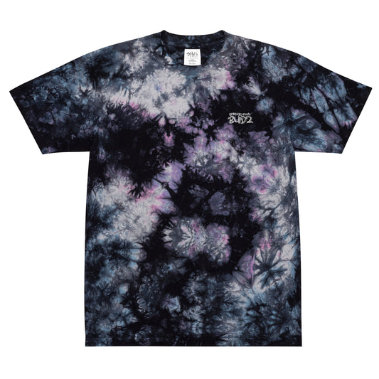 Men's Oversized Conspicuous Budz Embroidered Tie-dye T-shirt